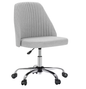 Armloze Verstelbare Bureaustoel met Rugleuning en Wielen – Moderne Draaistoel van Stof voor Thuis en Kantoor