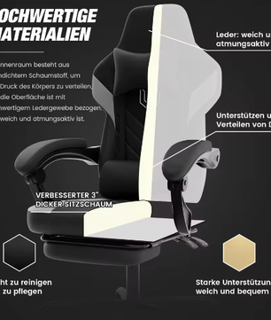 Ergonomische Gamingstoel – Verstelbare Bureaustoel met Hoofdsteun en Hoogteverstelling