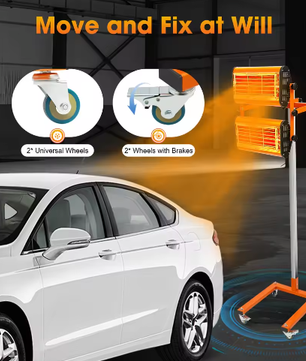 220V Infraroodverfdroger – Snelle Infraroodverwarming voor Auto en Lokaal Verfdrogen