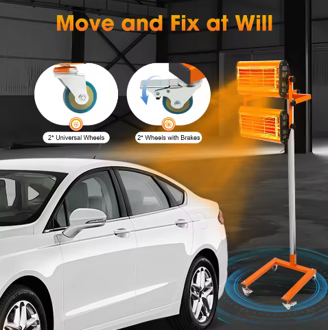 220V Infraroodverfdroger – Snelle Infraroodverwarming voor Auto en Lokaal Verfdrogen