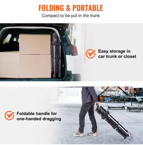 Opvouwbare Gereedschapswagen met Wielen – 3-Laags Rollende Opbergwagen