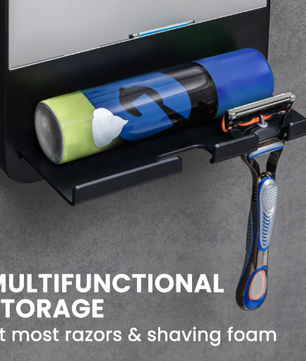 Fogvrije Douche Spiegel met Zuignap en Scheermeshouder – Wandspiegel voor Scheren