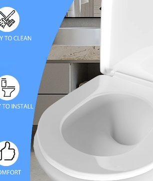 D-Vorm Toiletzitting met Soft Close – Antibacterieel en Afneembaar