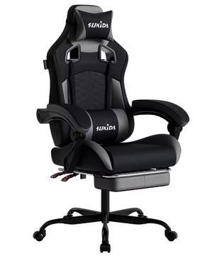 Ergonomische Gamingstoel met Hoofdsteun en Lendensteun – Verstelbare Draaistoel voor Kantoor en Gaming, Comfortabel en Ondersteunend