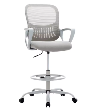 Ergonomische Mesh Bureaustoel met Lendensteun en Flip-Up Armleuningen – Verstelbare Draaistoel met Wielen voor Thuis en Kantoor