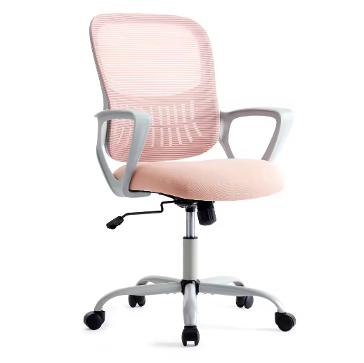 Ergonomische Mesh Bureaustoel met Lendensteun en Flip-Up Armleuningen – Verstelbare Draaistoel met Wielen voor Thuis en Kantoor