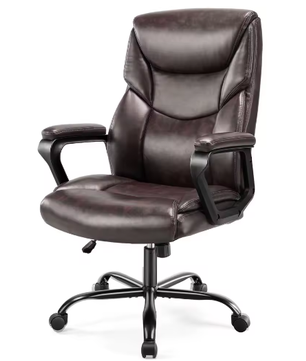 Ergonomische PU-Lederen Gamingstoel met Lendensteun en Gewatteerde Armleuningen – Draaibare Bureaustoel met Wielen voor Werk en Gaming