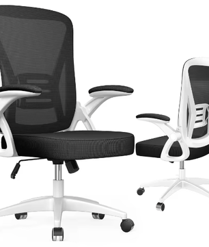 Ergonomische Mesh Bureaustoel met Opklapbare Armleuningen en Lendensteun – Verstelbare 360° Draaistoel voor Thuis en Kantoor