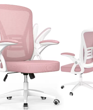 Ergonomische Mesh Bureaustoel met Opklapbare Armleuningen en Lendensteun – Verstelbare 360° Draaistoel voor Thuis en Kantoor