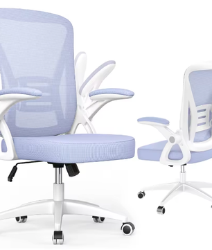 Ergonomische Mesh Bureaustoel met Opklapbare Armleuningen en Lendensteun – Verstelbare 360° Draaistoel voor Thuis en Kantoor