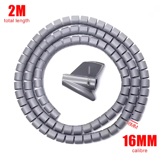 Flexibele Kabelorganizer Buis 2 m – Kabelbeschermer en Kabelmanagement Sleeve voor Thuis en Kantoor