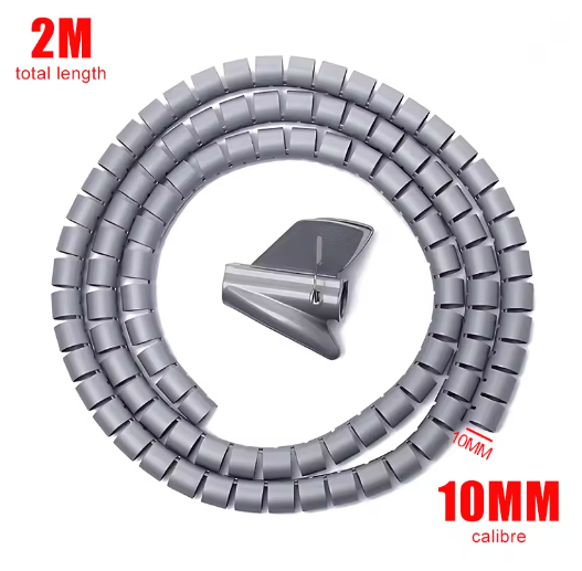 Flexibele Kabelorganizer Buis 2 m – Kabelbeschermer en Kabelmanagement Sleeve voor Thuis en Kantoor