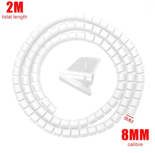 Flexibele Kabelorganizer Buis 2 m – Kabelbeschermer en Kabelmanagement Sleeve voor Thuis en Kantoor