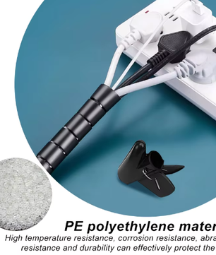 Flexibele Kabelorganizer Buis 2 m – Kabelbeschermer en Kabelmanagement Sleeve voor Thuis en Kantoor