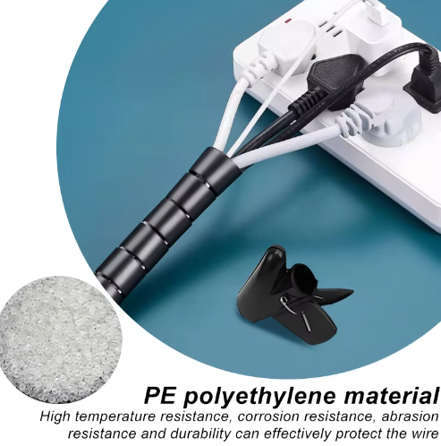 Flexibele Kabelorganizer Buis 2 m – Kabelbeschermer en Kabelmanagement Sleeve voor Thuis en Kantoor