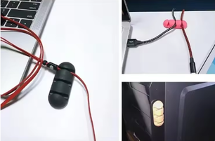 Siliconen Kabelorganizer Clips met Zelfklevende Bevestiging – Snoerhouder voor USB, Opladers en Bureau Kabelbeheer