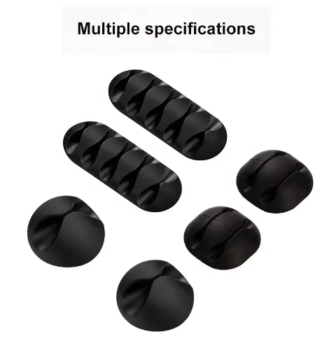 Siliconen Kabelorganizer Clips met Zelfklevende Bevestiging – Snoerhouder voor USB, Opladers en Bureau Kabelbeheer