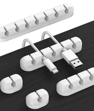 Siliconen Kabelorganizer Clips met Zelfklevende Bevestiging – Snoerhouder voor USB, Opladers en Bureau Kabelbeheer