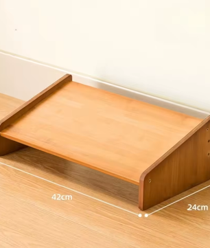 Verstelbare Ergonomische Voetensteun voor Onder Bureau – Houten Verhoogde Voetsteun voor Kantoor en Thuis