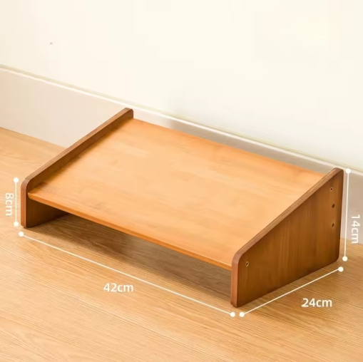 Verstelbare Ergonomische Voetensteun voor Onder Bureau – Houten Verhoogde Voetsteun voor Kantoor en Thuis