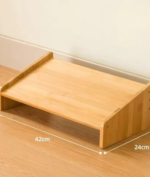 Verstelbare Ergonomische Voetensteun voor Onder Bureau – Houten Verhoogde Voetsteun voor Kantoor en Thuis