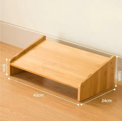 Verstelbare Ergonomische Voetensteun voor Onder Bureau – Houten Verhoogde Voetsteun voor Kantoor en Thuis