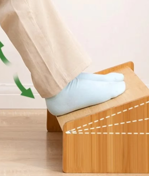 Verstelbare Ergonomische Voetensteun voor Onder Bureau – Houten Verhoogde Voetsteun voor Kantoor en Thuis