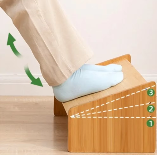 Verstelbare Ergonomische Voetensteun voor Onder Bureau – Houten Verhoogde Voetsteun voor Kantoor en Thuis