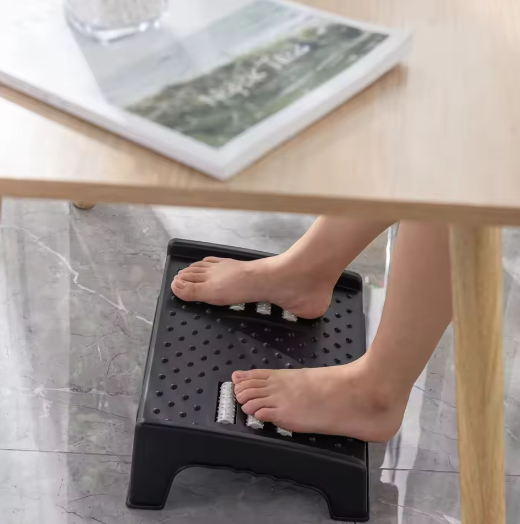 Ergonomische Voetensteun met Massageoppervlak voor Onder Bureau – Antislip Voetenbank voor Kantoor en Thuisstudie