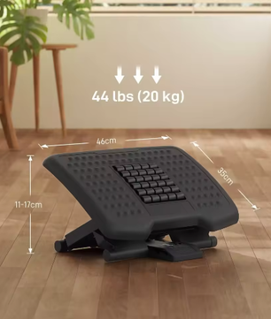 Verstelbare Ergonomische Voetenbank met Massagefunctie – Antislip Voetensteun voor Onder Bureau en Kantoor