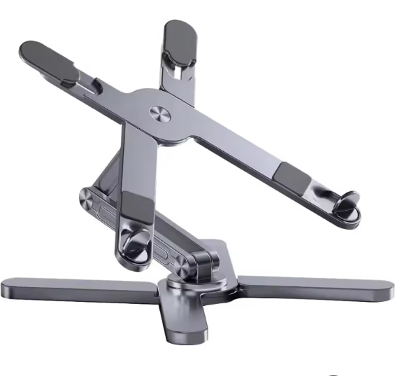 Opvouwbare Aluminium Laptopstandaard met 360° Rotatie – Verstelbare Notebook en Tablet Houder met Warmteafvoer