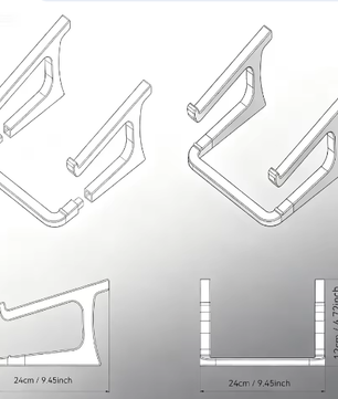 Verhoogde Laptopstandaard met Warmteafvoer – Afneembare en Draagbare Notebook Houder voor Bureau en Thuiswerk