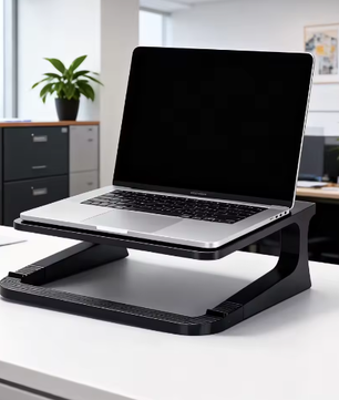 Verhoogde Laptopstandaard met Warmteafvoer – Afneembare en Draagbare Notebook Houder voor Bureau en Thuiswerk