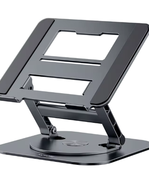 360° Draaibare Aluminium Laptopstandaard met Hoogteverstelling – Verstelbare Notebook Houder voor 9,7–17,3 inch Laptops