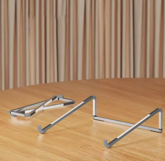 Opvouwbare Aluminium Laptopstandaard met Verstelbare Hoek – Draagbare Notebook Houder met Warmteafvoer en Antislip Pads