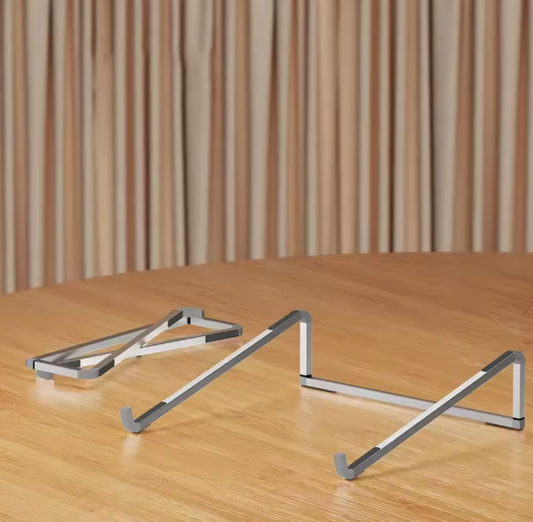 Opvouwbare Aluminium Laptopstandaard met Verstelbare Hoek – Draagbare Notebook Houder met Warmteafvoer en Antislip Pads