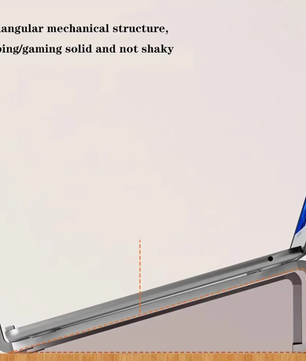 Opvouwbare Aluminium Laptopstandaard met Verstelbare Hoek – Draagbare Notebook Houder met Warmteafvoer en Antislip Pads