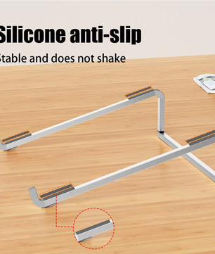 Opvouwbare Aluminium Laptopstandaard met Verstelbare Hoek – Draagbare Notebook Houder met Warmteafvoer en Antislip Pads