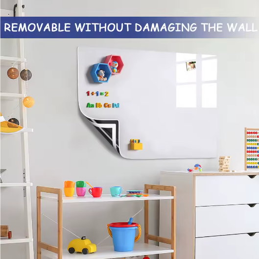 Magnetisch Whiteboard Sticker voor Muur – Droog Uitwisbaar Contactpapier met Accessoires voor Kantoor, Lesgeven en Thuis