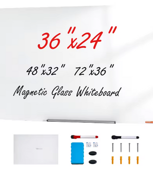 Magnetisch Glazen Whiteboard Frameloos – Droog Uitwisbaar Wandbord van Gehard Glas voor Kantoor, School en Thuis