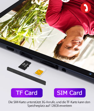 10 Inch Android Tablet met SIM-slot en WiFi – Quad-Core Touchscreen Tablet met GPS en Dubbele Camera