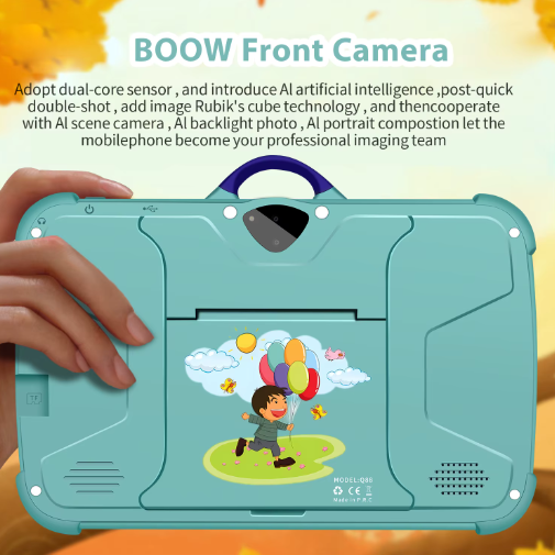 7 Inch Kinder Tablet met Android en Educatieve Apps – Quad-Core Touchscreen Tablet met 4 GB RAM en 64 GB Opslag