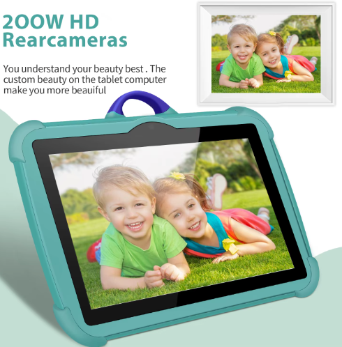 7 Inch Kinder Tablet met Android en Educatieve Apps – Quad-Core Touchscreen Tablet met 4 GB RAM en 64 GB Opslag