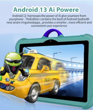 7 Inch Kinder Tablet met Android en Educatieve Apps – Quad-Core Touchscreen Tablet met 4 GB RAM en 64 GB Opslag