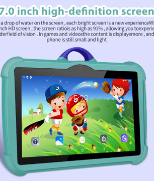 7 Inch Kinder Tablet met Android en Educatieve Apps – Quad-Core Touchscreen Tablet met 4 GB RAM en 64 GB Opslag