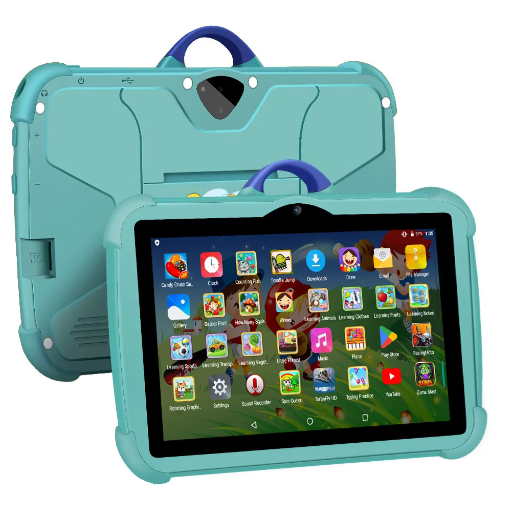 7 Inch Kinder Tablet met Android en Educatieve Apps – Quad-Core Touchscreen Tablet met 4 GB RAM en 64 GB Opslag