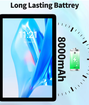 10 Inch Android Tablet met WiFi6 en 128 GB Opslag – Octa-Core Tablet met IPS Scherm en Lange Batterijduur