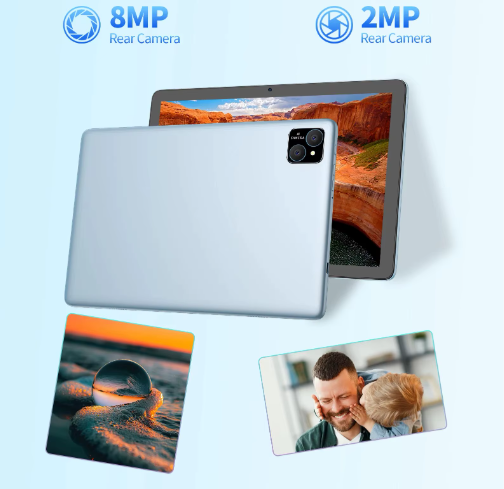 10 Inch Android Tablet met WiFi6 en 128 GB Opslag – Octa-Core Tablet met IPS Scherm en Lange Batterijduur