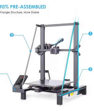Grote 3D Printer met Touchscreen en 30 × 30 × 40 cm Printvolume