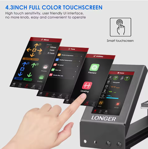 Grote 3D Printer met Touchscreen en 30 × 30 × 40 cm Printvolume